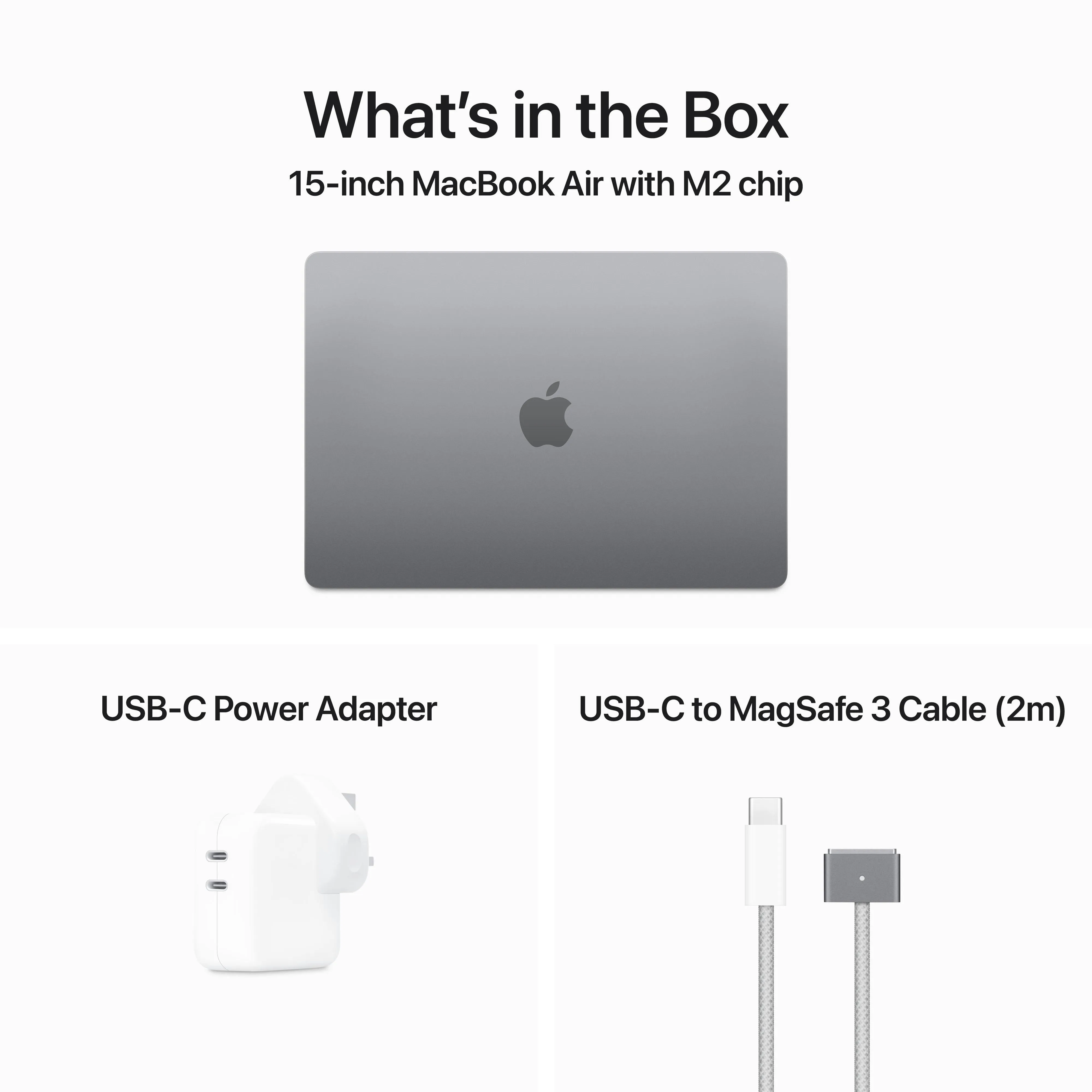 15-inch MacBook Air: Apple M2 chip with 8‑core CPU and 10‑core GPU, 256GB SSD - Space Grey