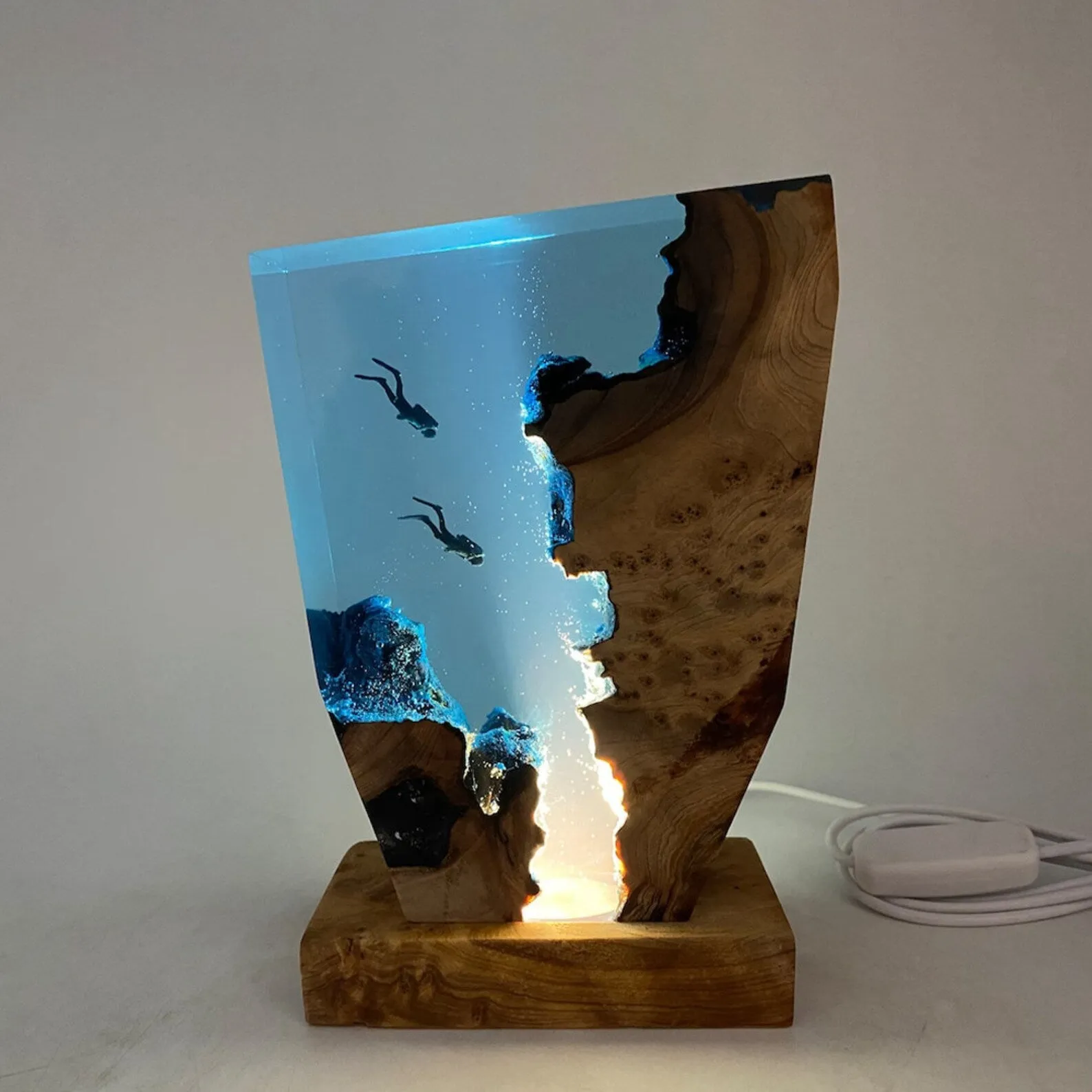 3D Diver Underwater Mysterious Atmosphere Small Night Lamp