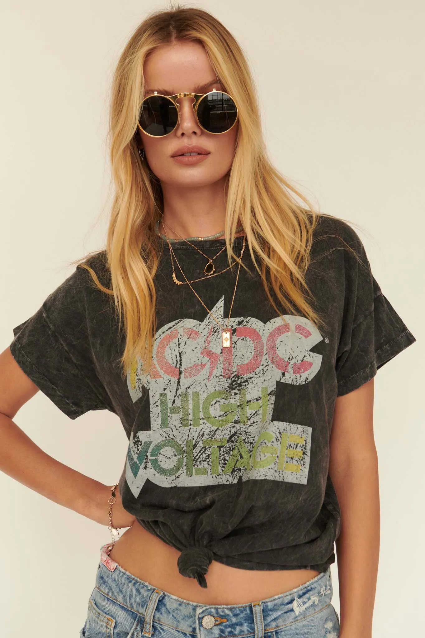 AC/DC High Voltage Vintage-Wash Graphic Tee