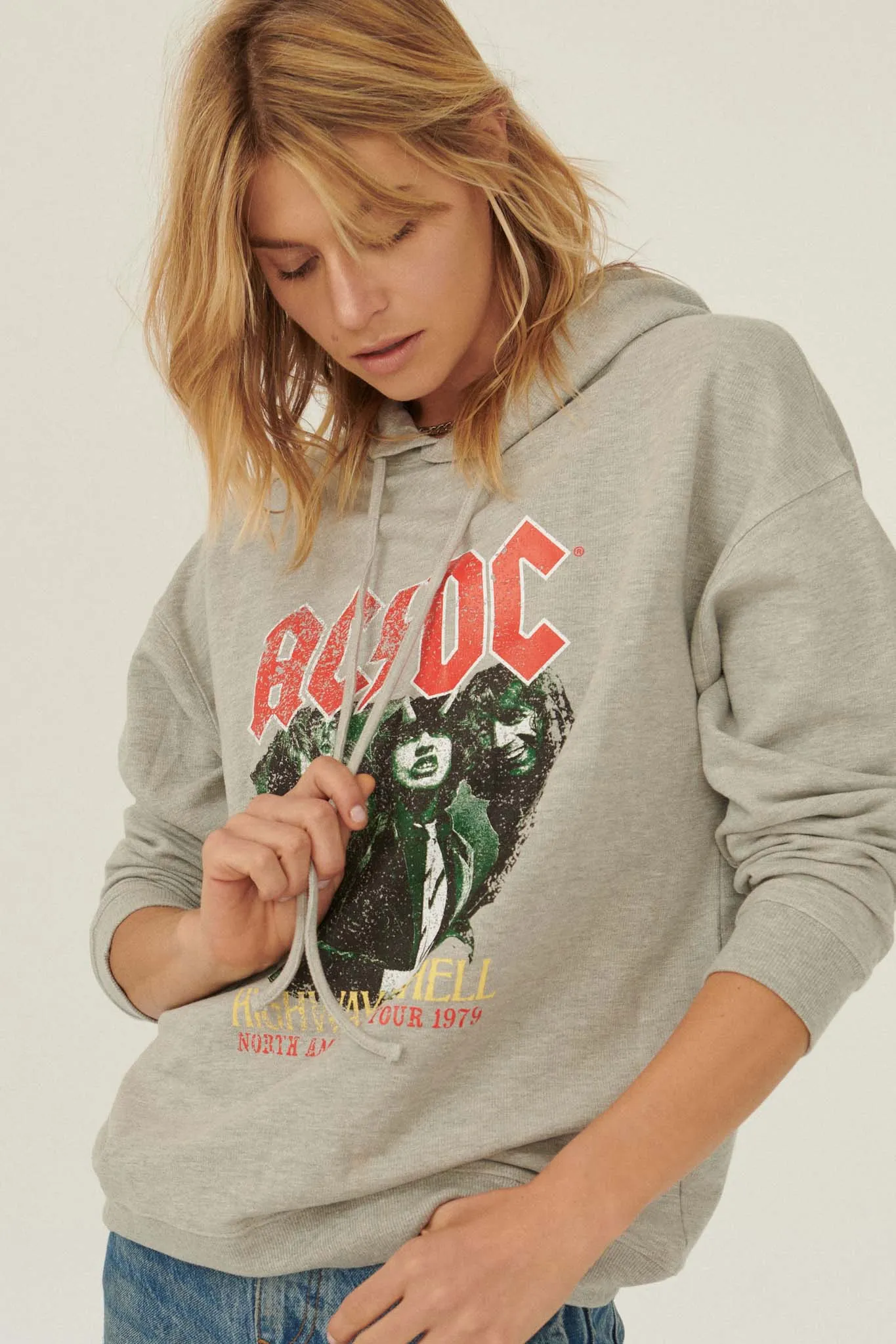 AC/DC Highway to Hell Vintage-Print Hoodie