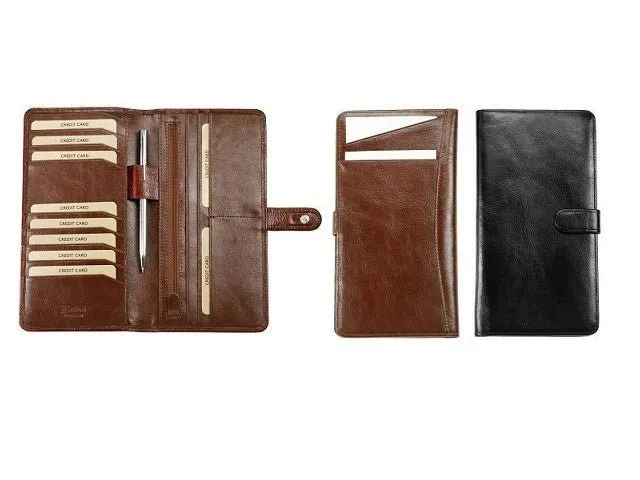 Adpel Italian Leather Slimline Travel Wallet