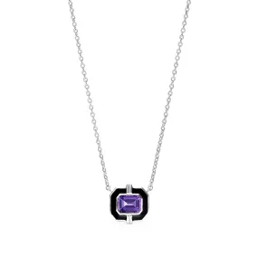 Adrienne Necklace with Enamel and Amethyst