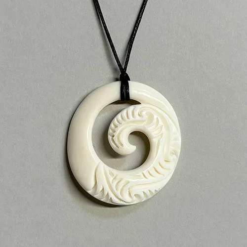 Affordable Maori Bone Koru New Beginnings Necklace