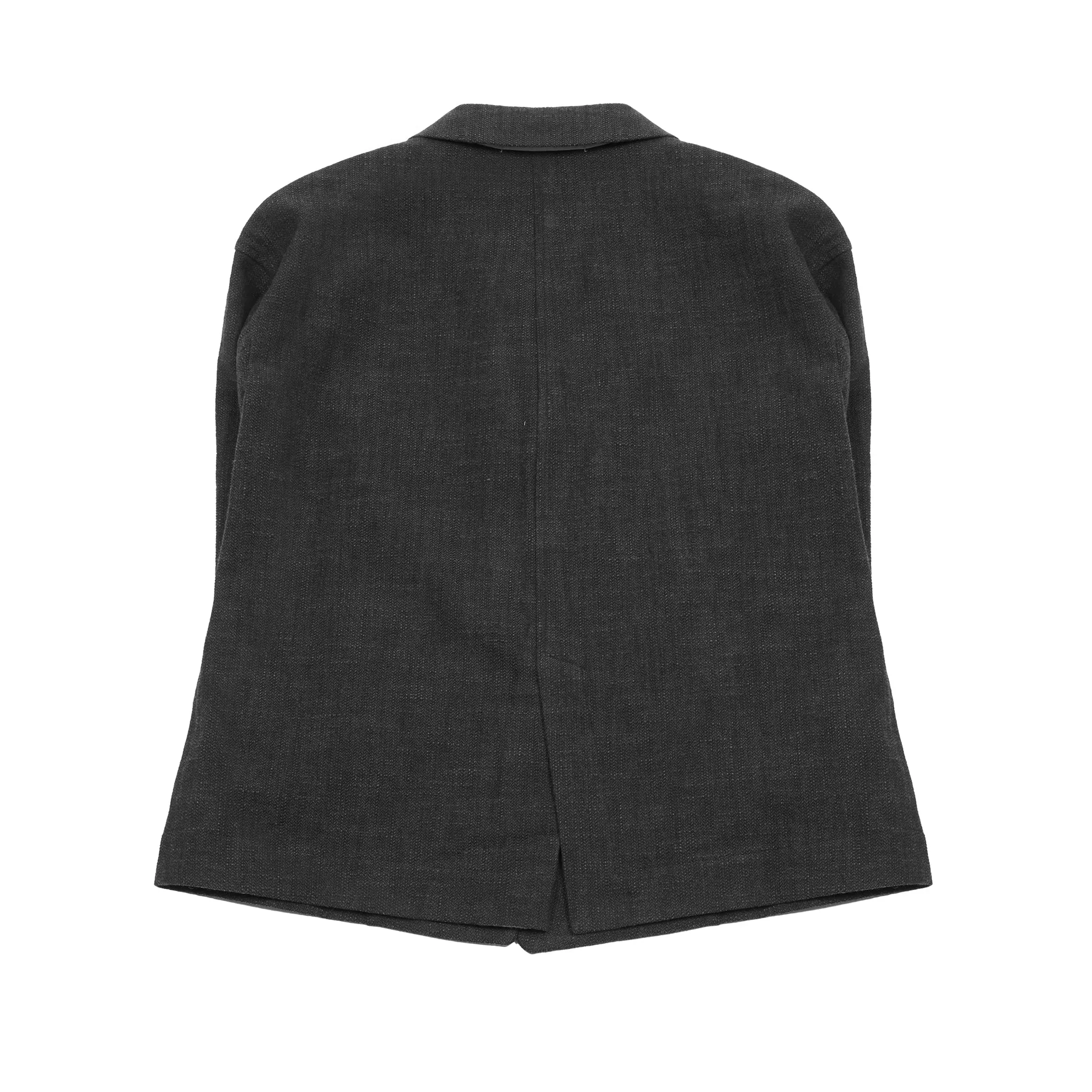 Album Di Famiglia Herringbone Loose Blazer in Black