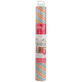 American Crafts Cutting Adhesive Vinyl, Rainbow Glitter- 12" x 48"