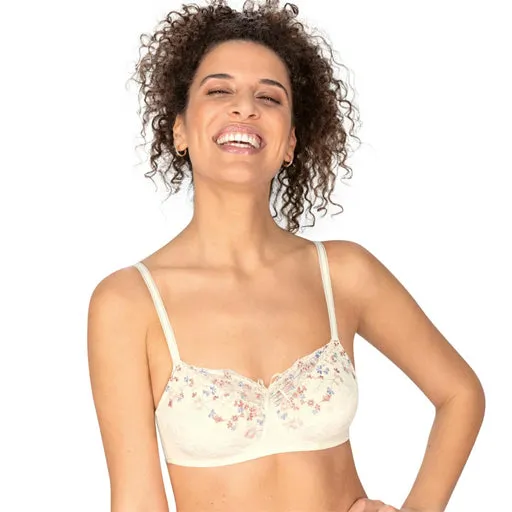 Amoena Daydream Mastectomy Bra Off White & Floral