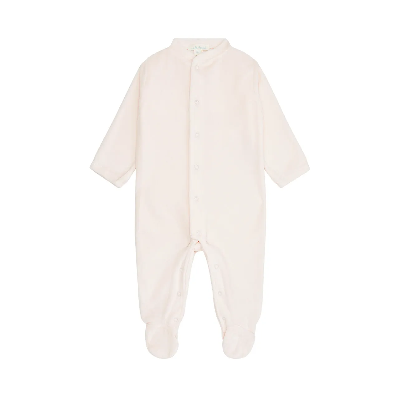 Angel Wing Velour Sleepsuit in Pink