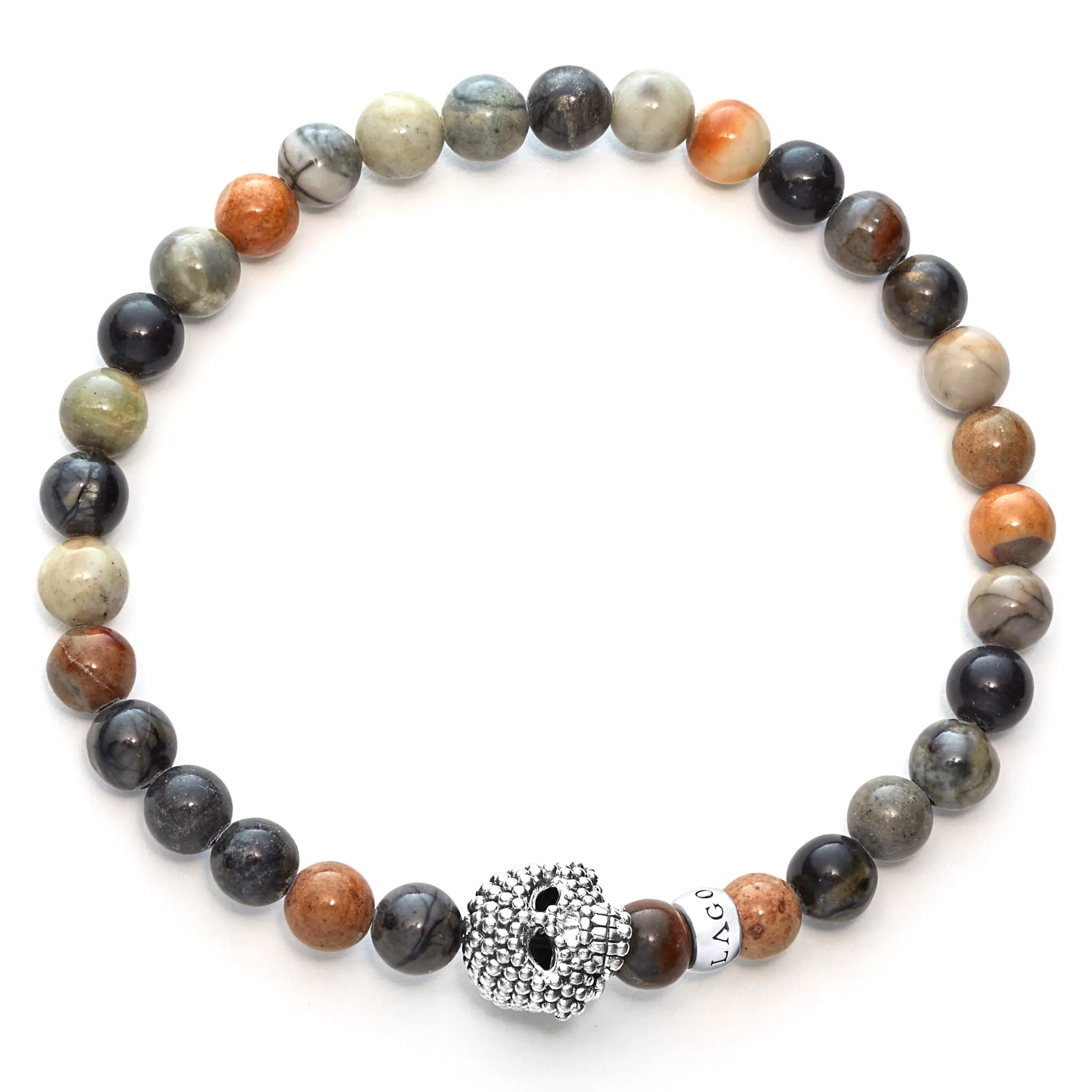 Anthem Picasso Jasper Skull Bracelet