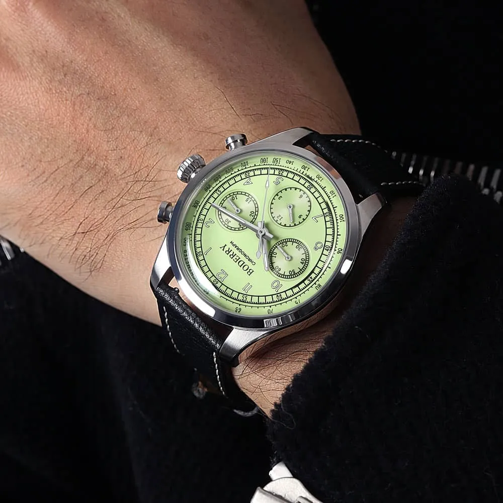 ASYMMETRY - Mechanical Chronograph with Domed Sapphire Crystal | Avocado