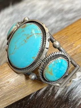 Augustine Largo Genuine Kingman Stone Turquoise Cuff Bracelet ALTC01