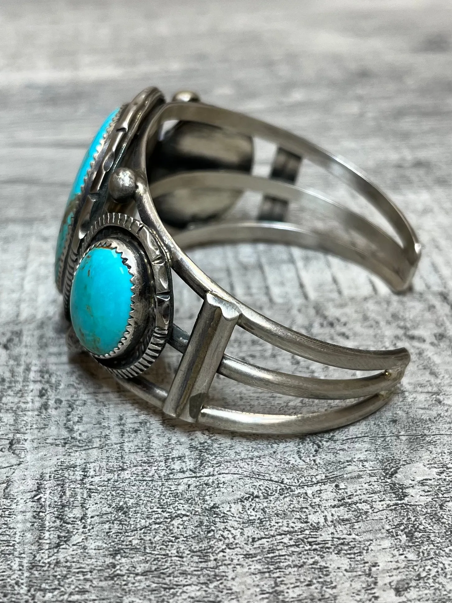 Augustine Largo Genuine Kingman Stone Turquoise Cuff Bracelet ALTC01