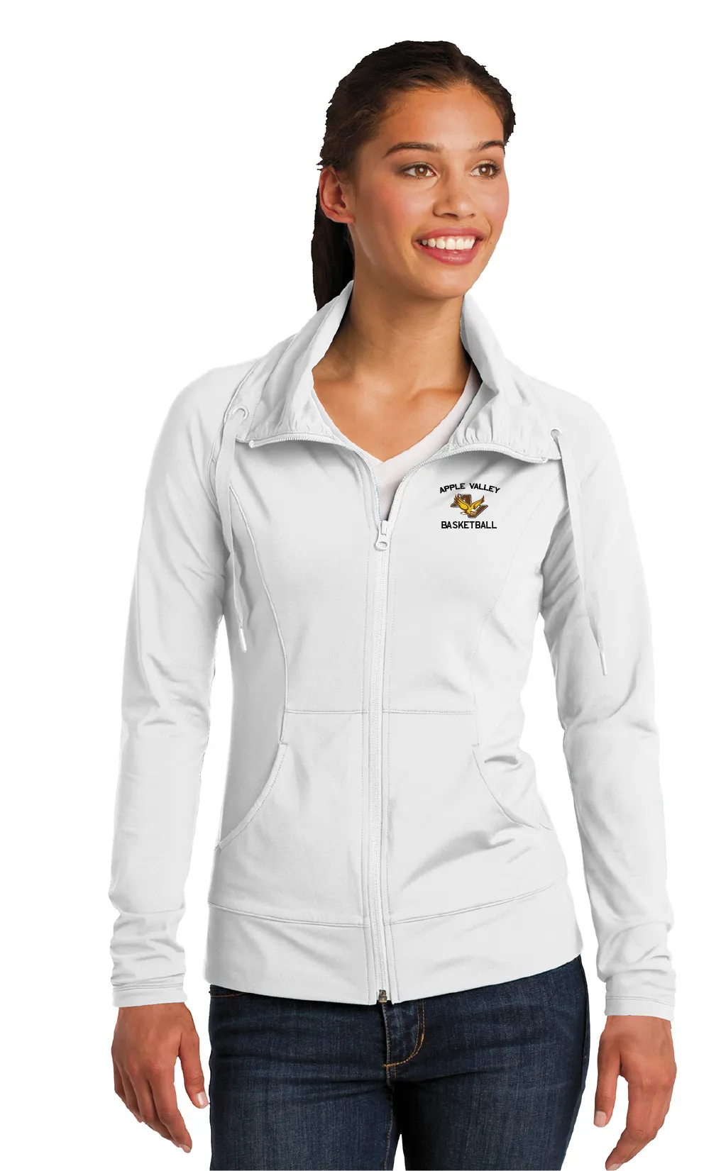 AV Basketball - Sport-Tek® Ladies Sport-Wick® Stretch Full-Zip Jacket