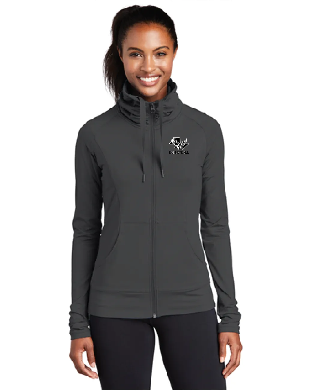 AV Basketball - Sport-Tek® Ladies Sport-Wick® Stretch Full-Zip Jacket