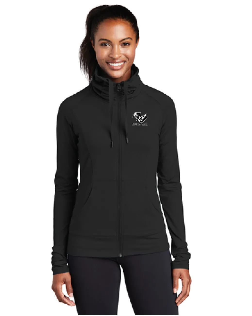 AV Basketball - Sport-Tek® Ladies Sport-Wick® Stretch Full-Zip Jacket