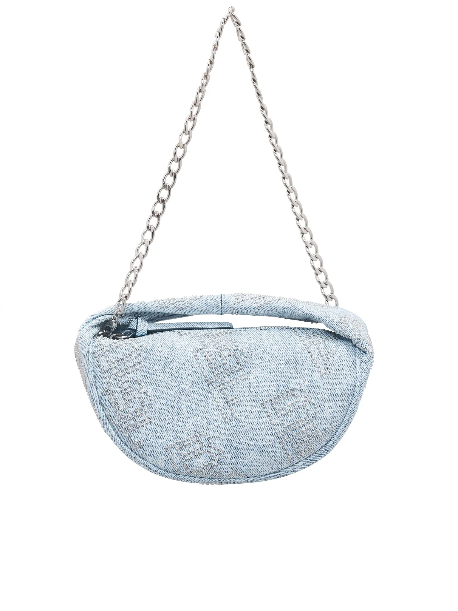 Baby Cush Denim Stud Bag (BABY-CUSH-DENIM-STUD-LEATHER)