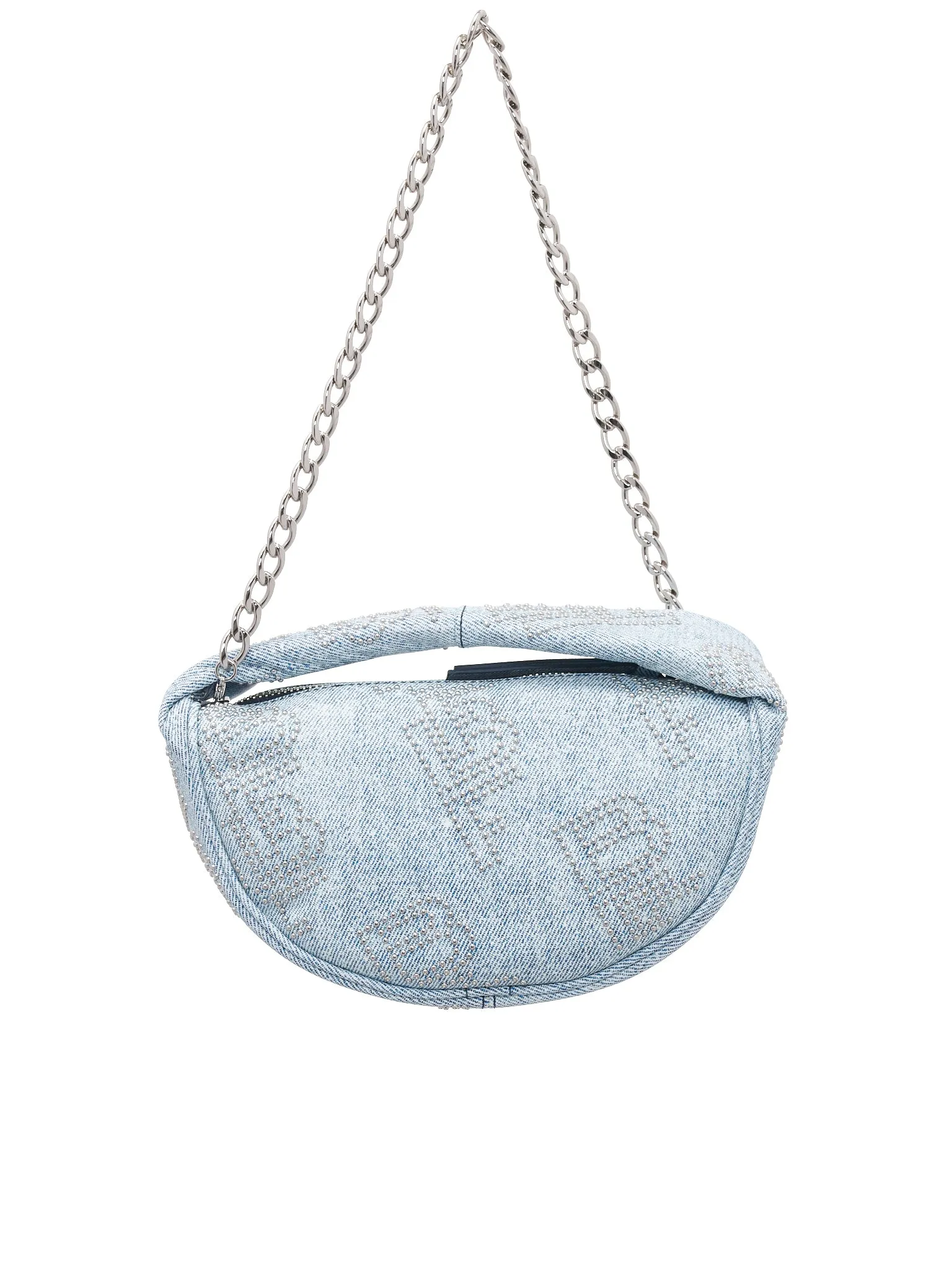 Baby Cush Denim Stud Bag (BABY-CUSH-DENIM-STUD-LEATHER)