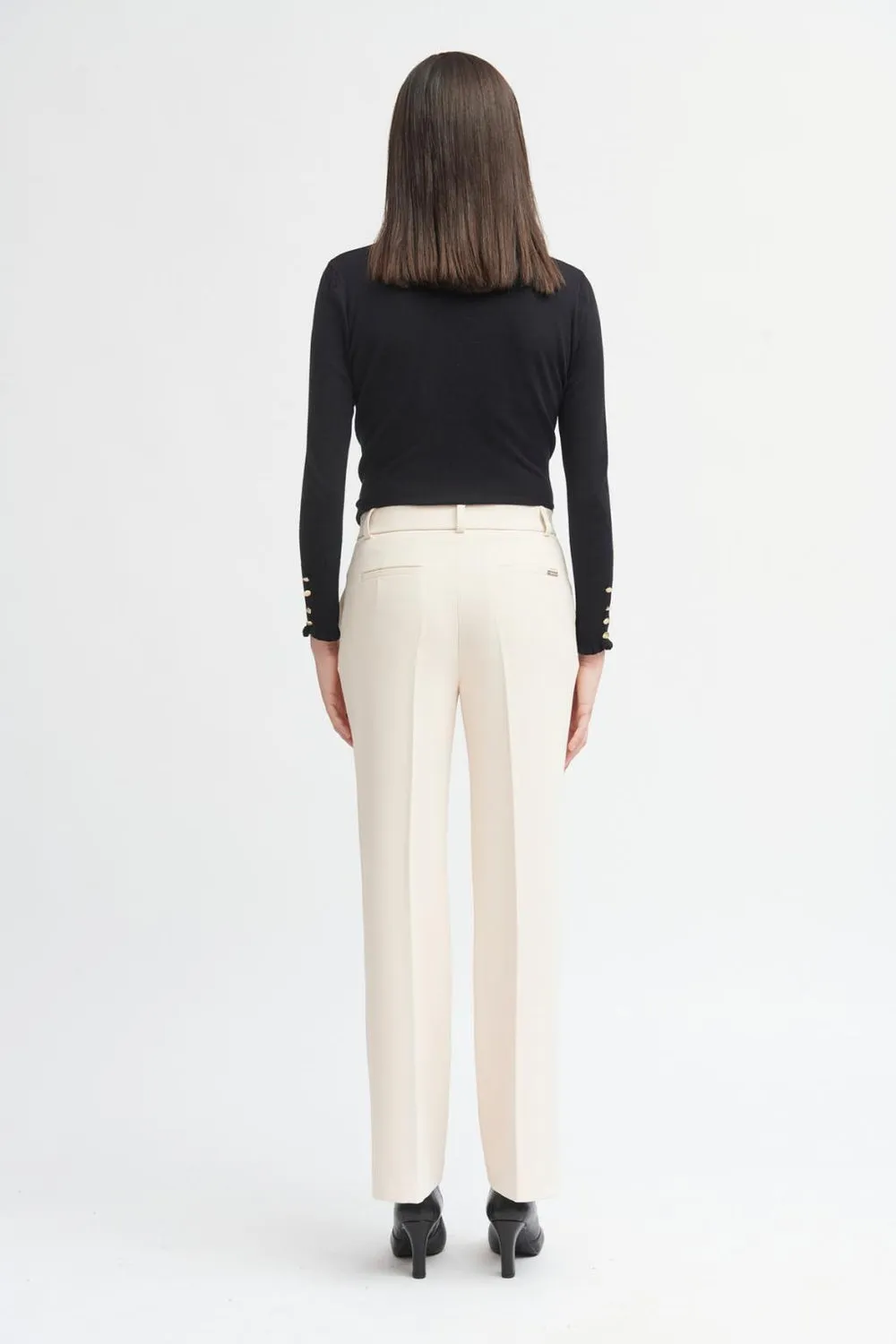 Bariloche Lena Cream Straight Cut Trousers