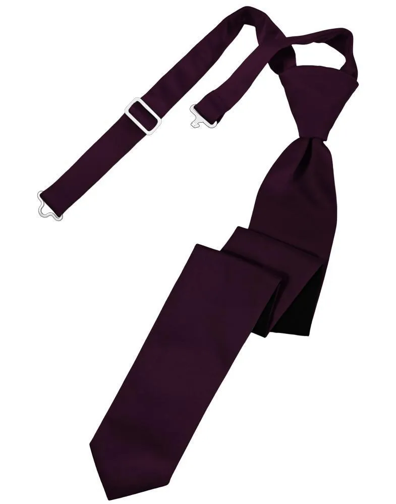 Berry Luxury Satin Skinny Necktie