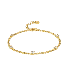 Birthstone Bracelet April 18ct Gold Plated