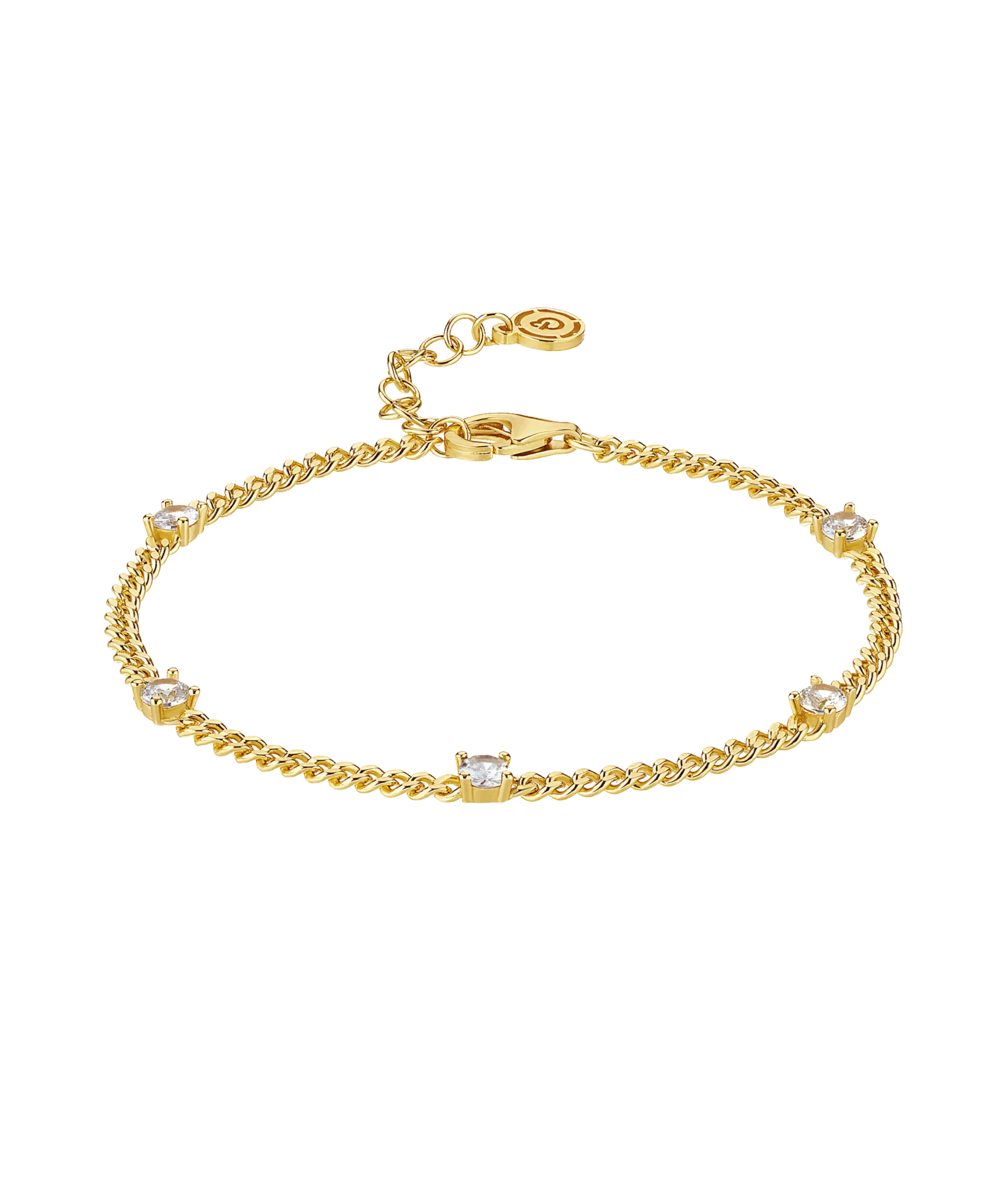 Birthstone Bracelet April 18ct Gold Plated