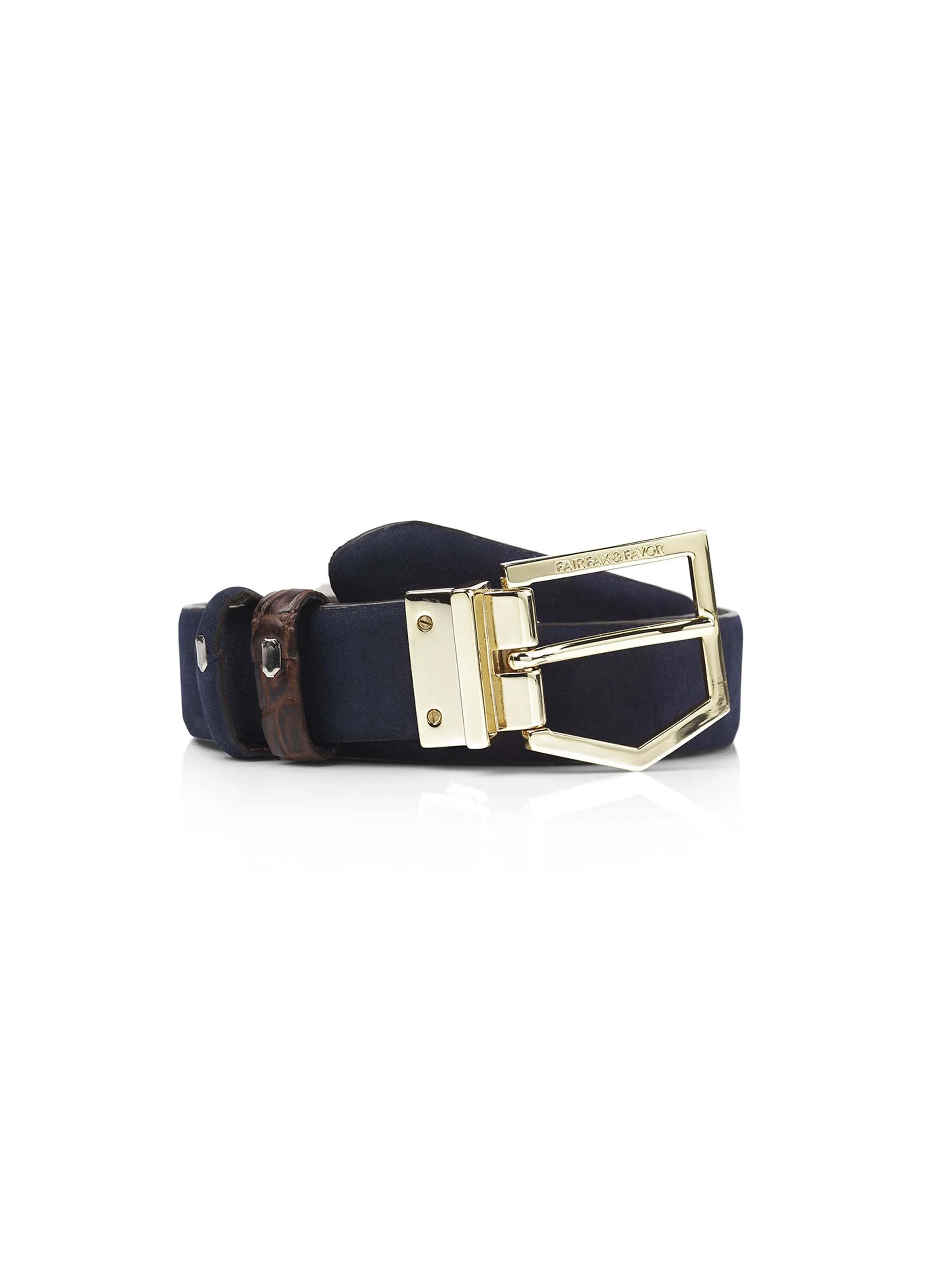 Blickling Belt - Navy & Choc