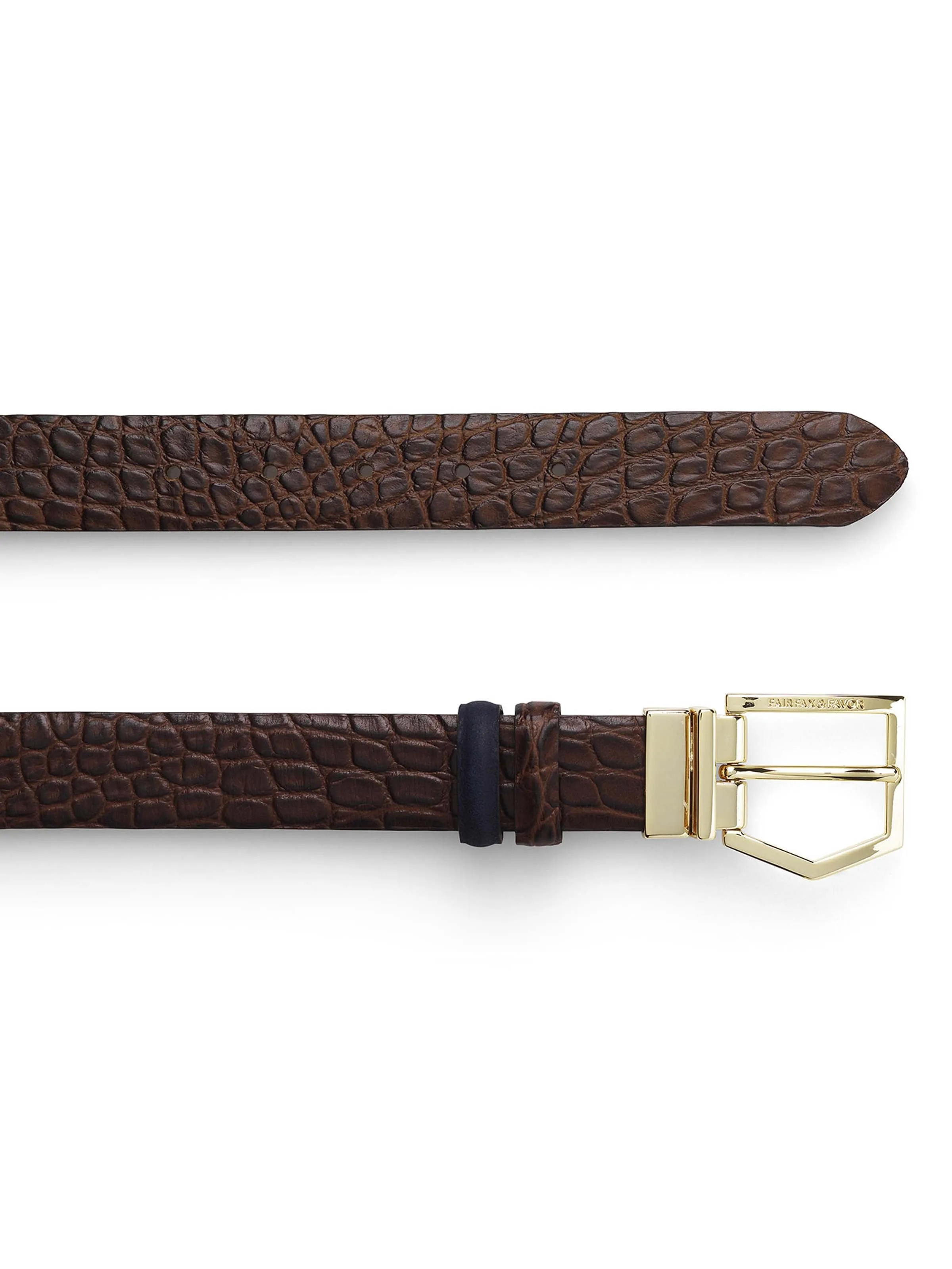 Blickling Belt - Navy & Choc