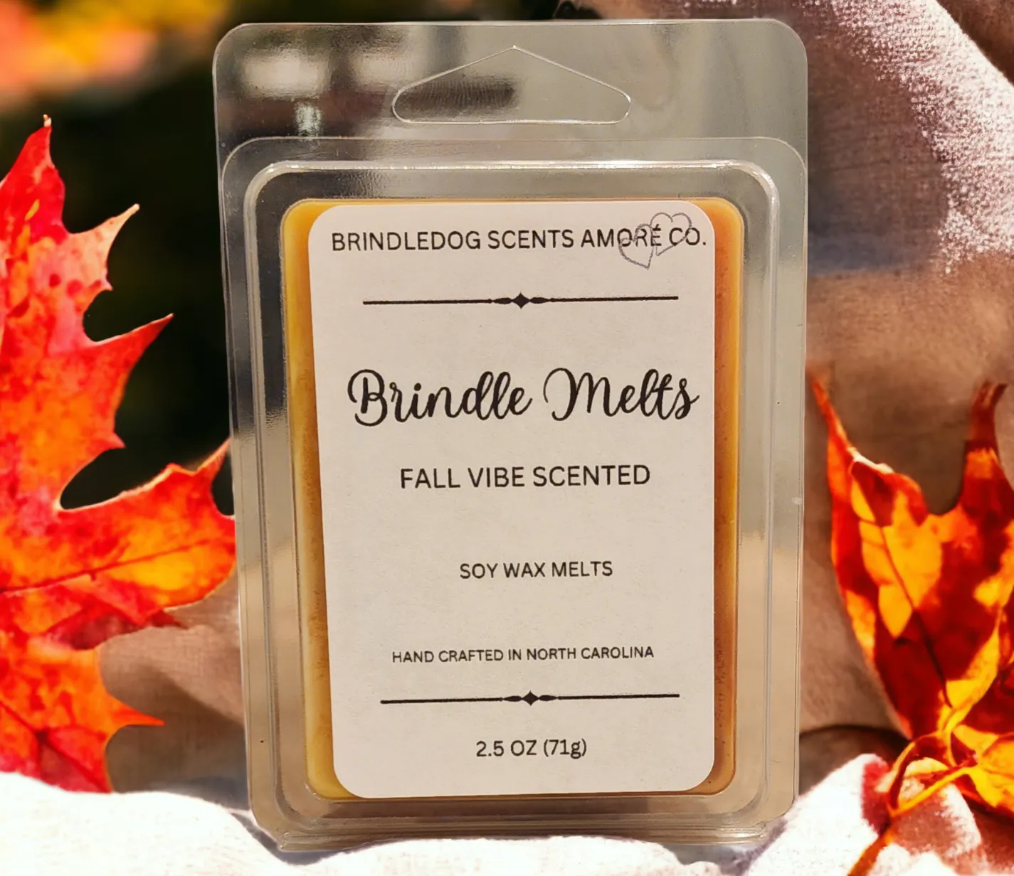 Brindle Melts 2.5 oz Soy Wax Melts Fall Vibe Scented