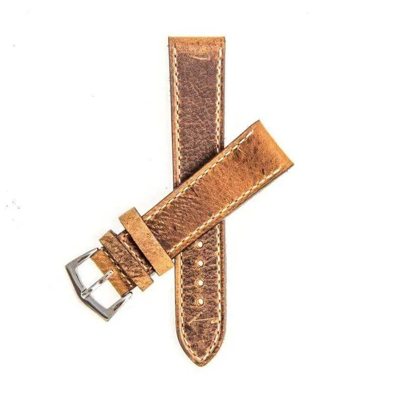 Brown Leather Vintage Watch Strap