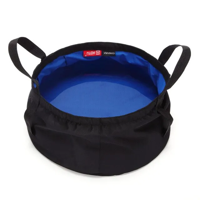 Camping Portable Water Basin Outdoor Travel Small Volume Water Bag 210 Nylon Balance WashBasin Collapsible Fishing Bucket