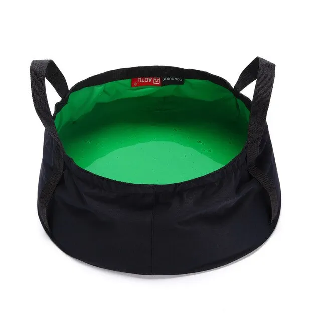 Camping Portable Water Basin Outdoor Travel Small Volume Water Bag 210 Nylon Balance WashBasin Collapsible Fishing Bucket