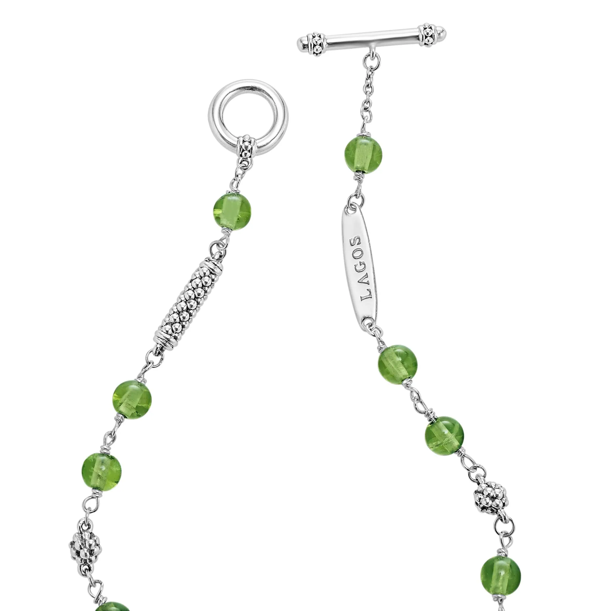 Caviar Icon Peridot Beaded Bracelet