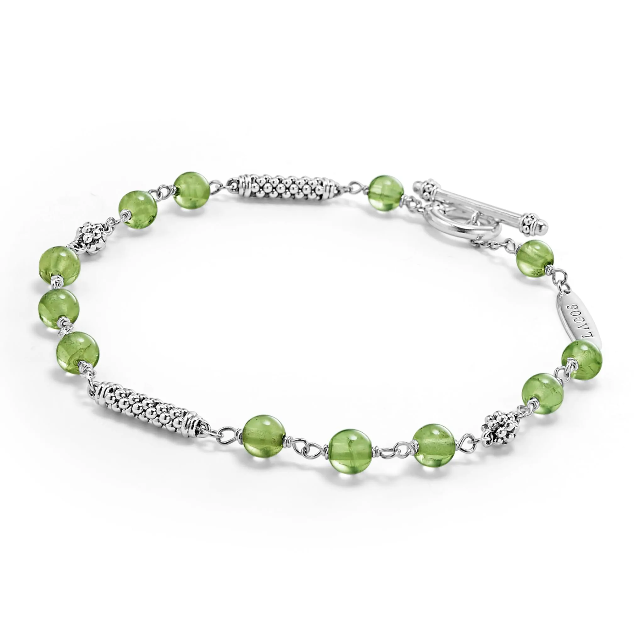 Caviar Icon Peridot Beaded Bracelet