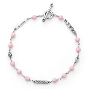 Caviar Icon Pink Ceramic Beaded Bracelet