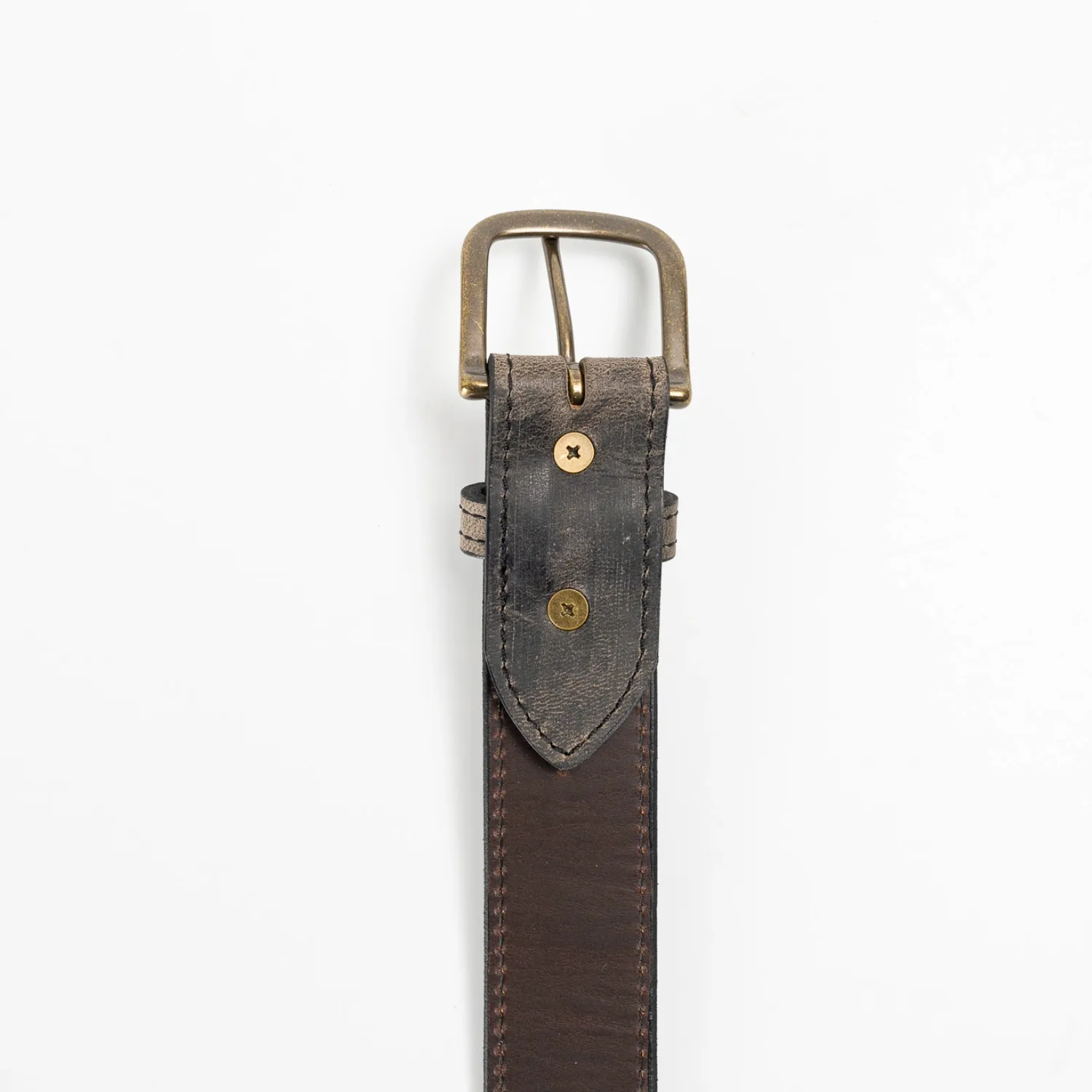 Charcoal Teton Stag Leather Belt