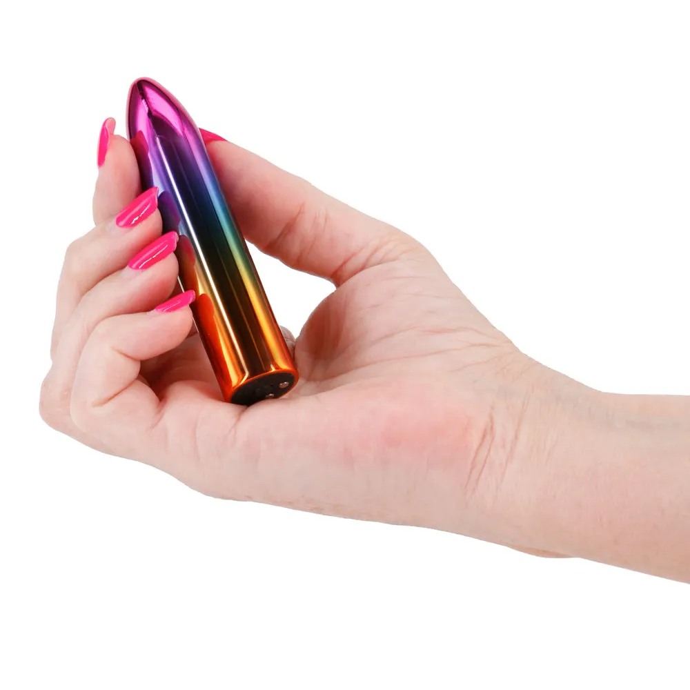 Chroma Rechargeable Tapered Metallic Mini Vibrator - Medium