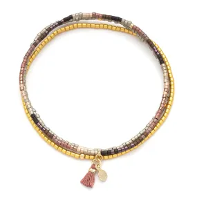 Chromacolor Miyuki Bracelet Trio - Bronze Multi/Gold