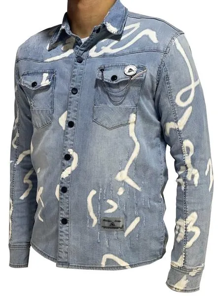 Coded Denim Button Up - Limited Release