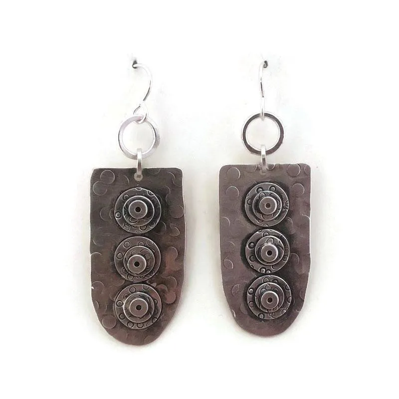 Copper and Sterling Silver Earrings E267 by Joanna Craft Jewelry Design