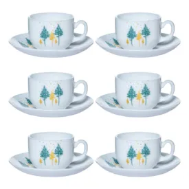 Costa Royale  Pine Cup & Saucer Set, 6 Pcs for cello