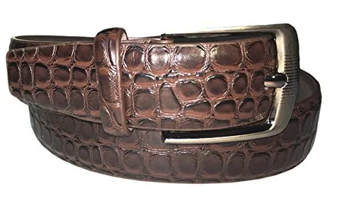 Crocodile Print Men's PU Leather Designer Dress Belt - Imported