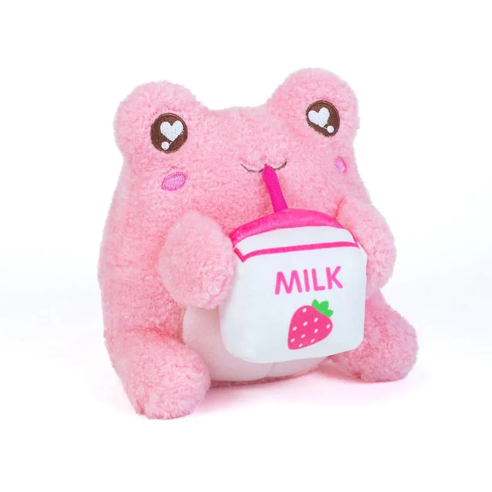 Cuddle Barn 6 Inch Lil Series Strawberry Milk Sippin' Wawa Plush Toy