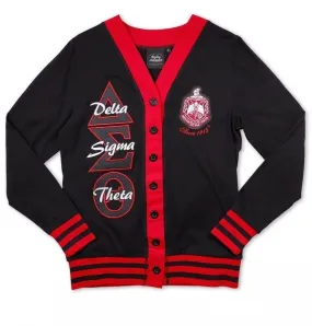 Delta Sigma Theta M11 Light Weight Cardigan Black