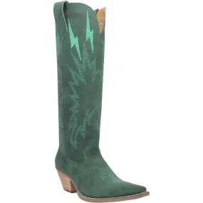 Dingo Women's 16" Thunder Road Green Suede Snip Toe Western Boot