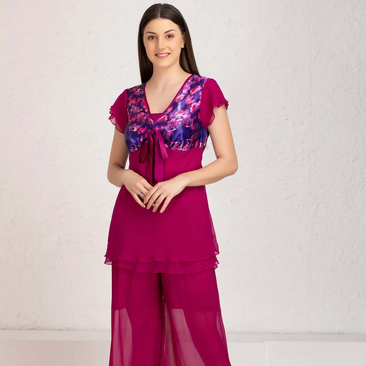 Double chiffon Night suit