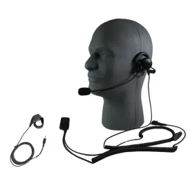 DRONECOMMS Headset with Ring PTT, Harris P7100 P7200