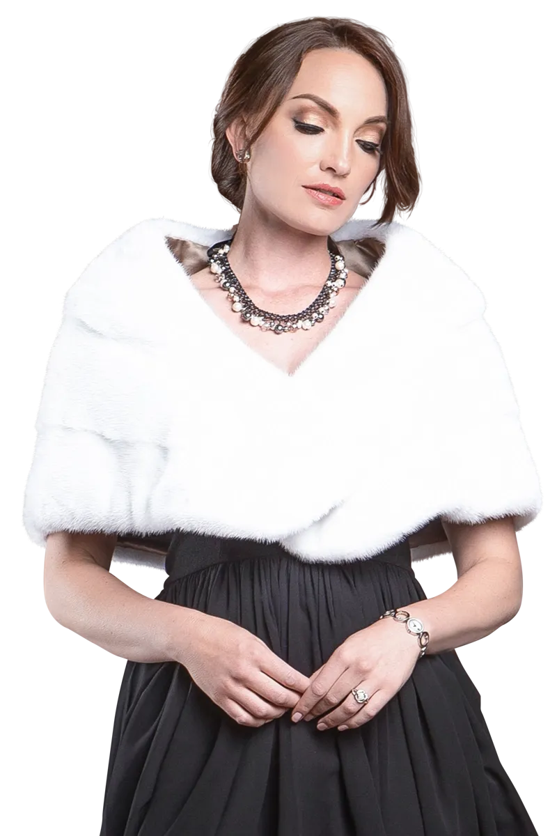 Elegant - Evening - Horizontal Mink Fur Cape