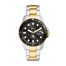 Fossil Blue Dive Three-Hand Date Two-Tone Stainless Steel Watch