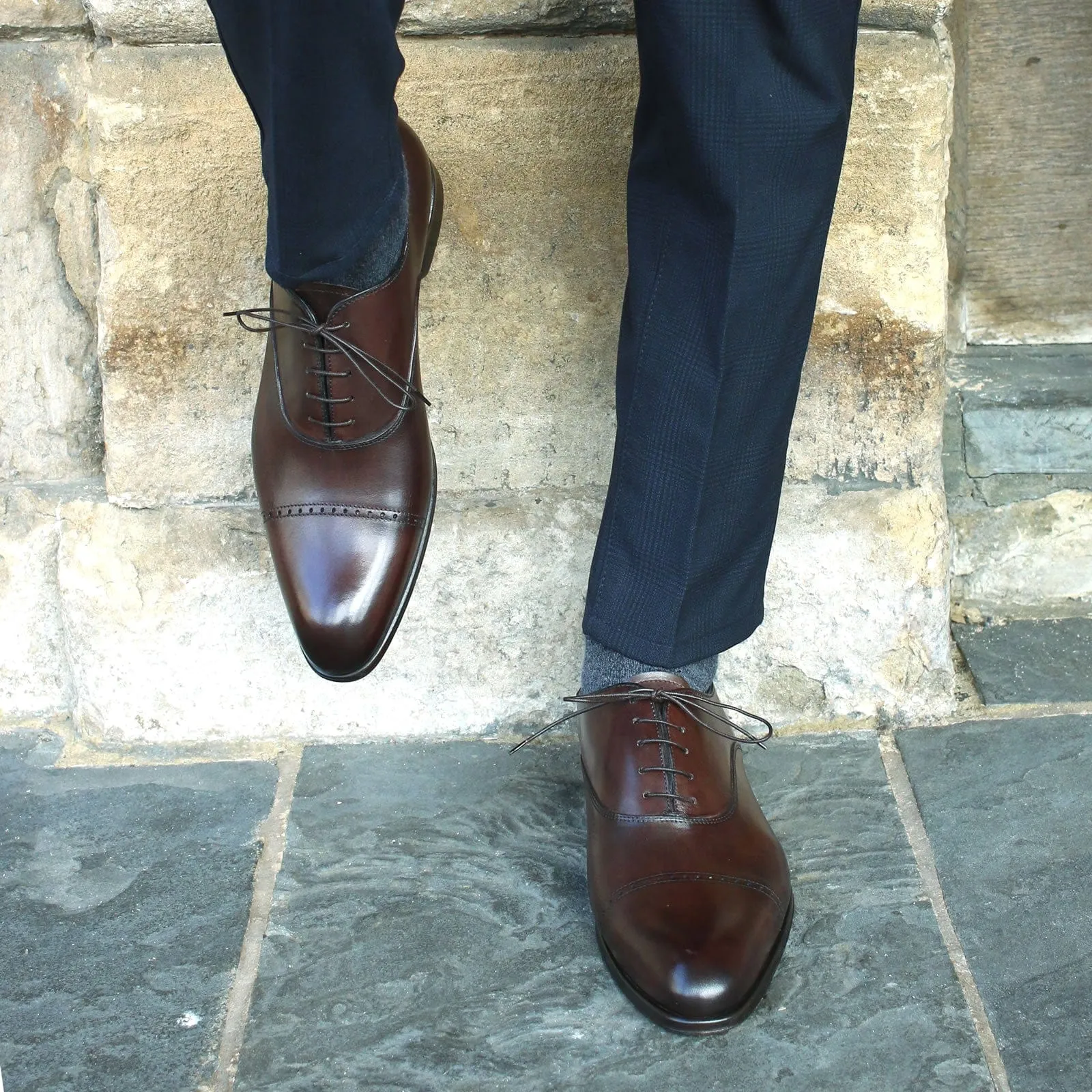 Harrow Cap Toe Oxford Brown