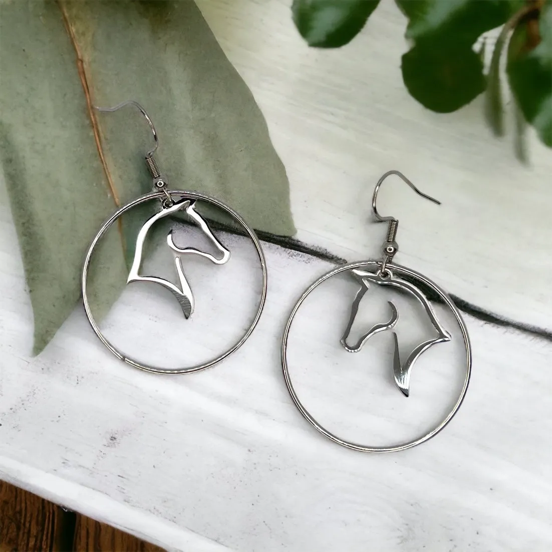 Horse Earrings - Delicate Horse Jewelry, Handmade Earrings, Delicate Jewelry, Horse Accessories