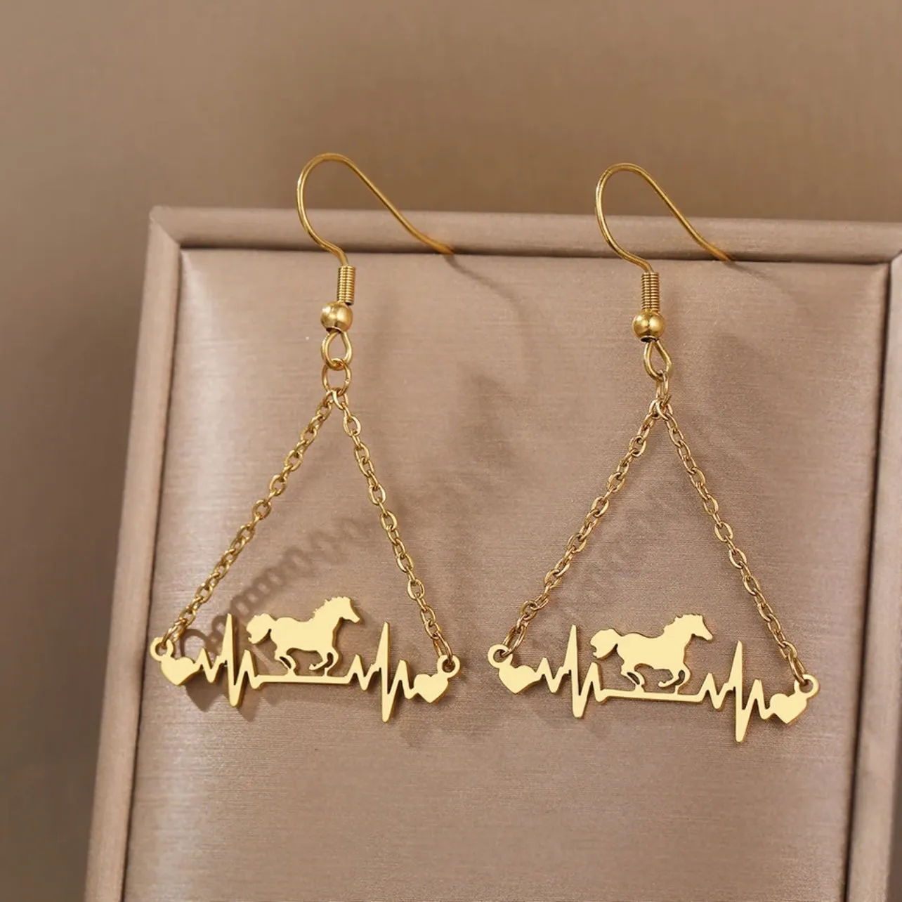 Horse Earrings - Delicate Horse Jewelry, Handmade Earrings, Delicate Jewelry, Horse Accessories